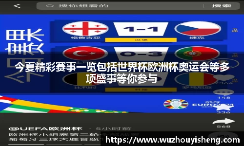 今夏精彩赛事一览包括世界杯欧洲杯奥运会等多项盛事等你参与